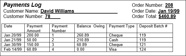 Alt Payments Log